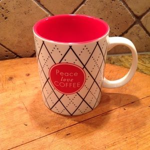 Peace Love and Coffee 14 oz coffee mug
